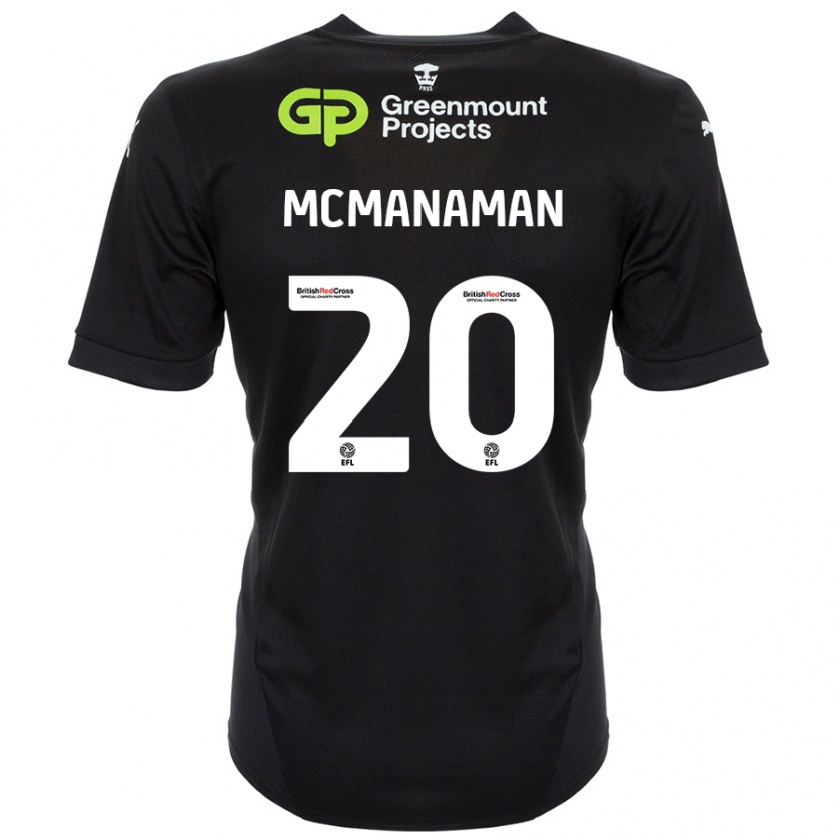 Kandiny Enfant Maillot Callum Mcmanaman #20 Noir Tenues Extérieur 2024/25 T-Shirt