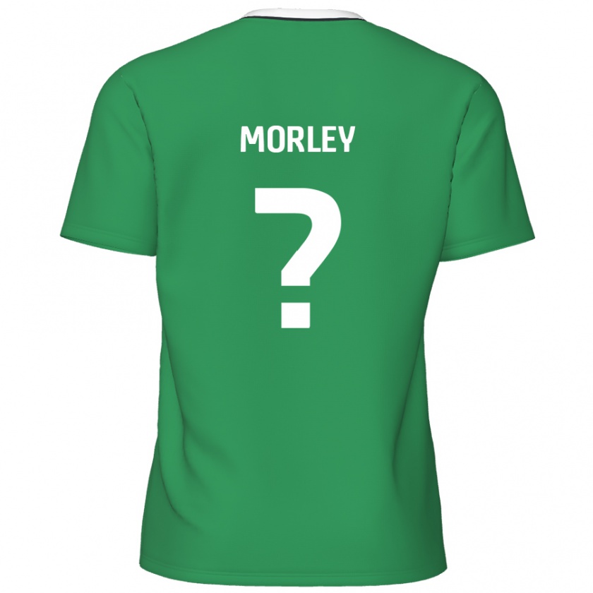 Kandiny Enfant Maillot Aaron Morley #0 Rayures Blanches Vertes Tenues Extérieur 2024/25 T-Shirt