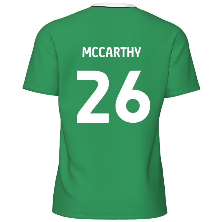 Kandiny Enfant Maillot Jason Mccarthy #26 Rayures Blanches Vertes Tenues Extérieur 2024/25 T-Shirt