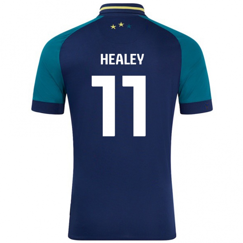 Kandiny Enfant Maillot Rhys Healey #11 Marine Vert Foncé Tenues Extérieur 2024/25 T-Shirt