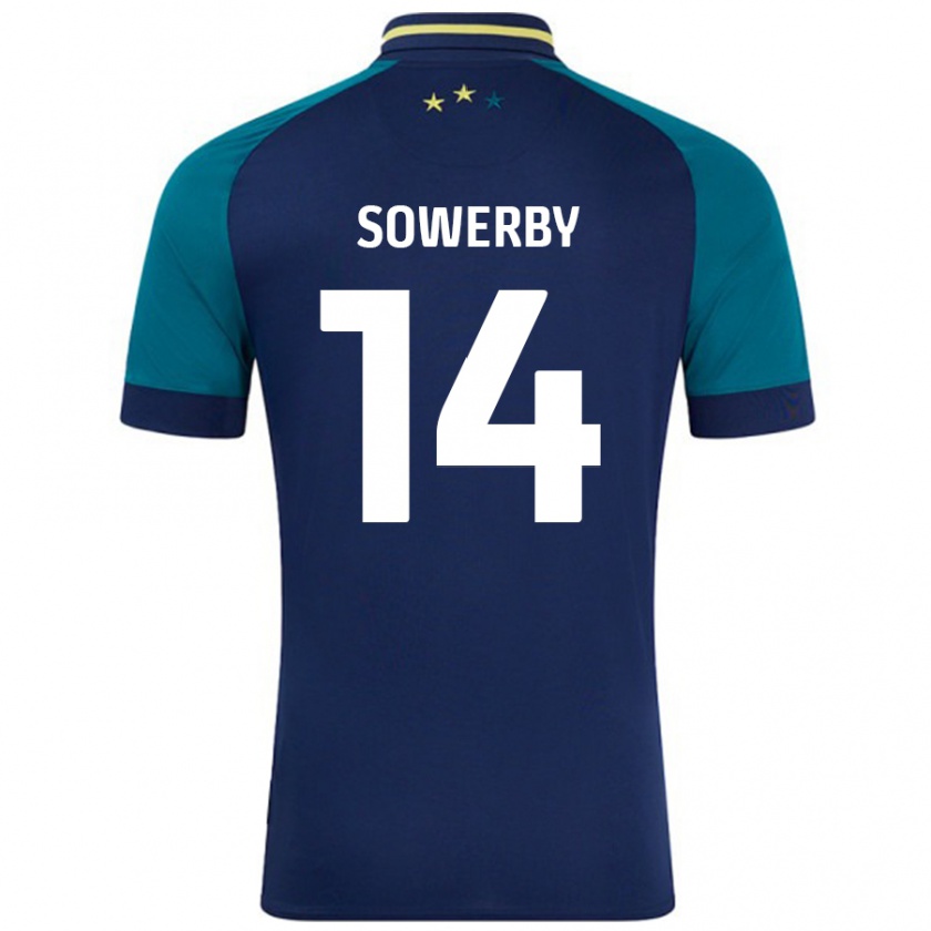 Kandiny Enfant Maillot Lucy Sowerby #14 Marine Vert Foncé Tenues Extérieur 2024/25 T-Shirt