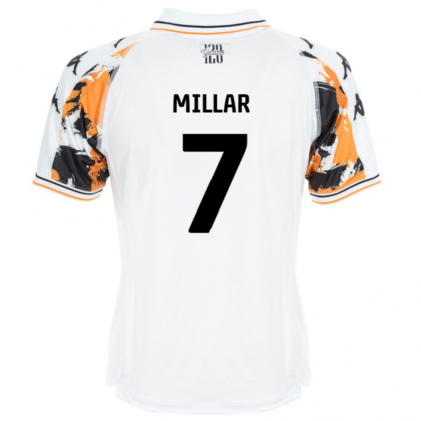 Kandiny Enfant Maillot Liam Millar #7 Blanc Tenues Extérieur 2024/25 T-Shirt