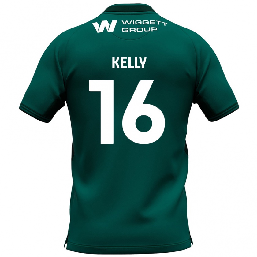 Kandiny Enfant Maillot Daniel Kelly #16 Vert Tenues Extérieur 2024/25 T-Shirt