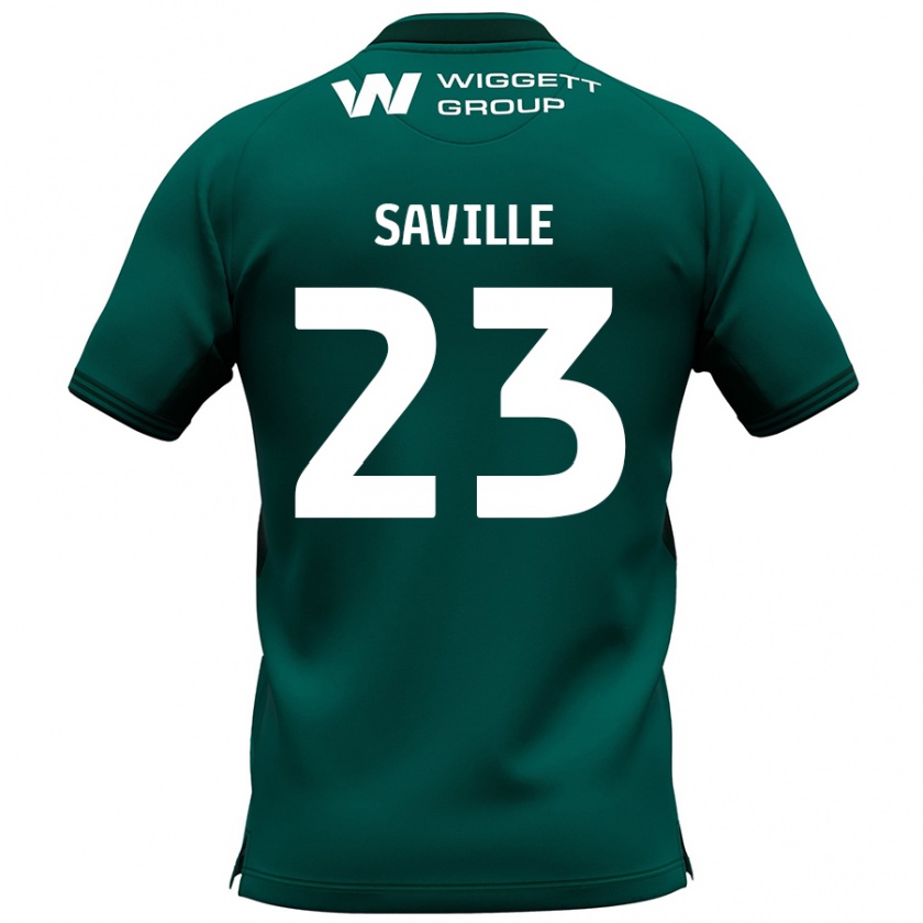 Kandiny Enfant Maillot George Saville #23 Vert Tenues Extérieur 2024/25 T-Shirt