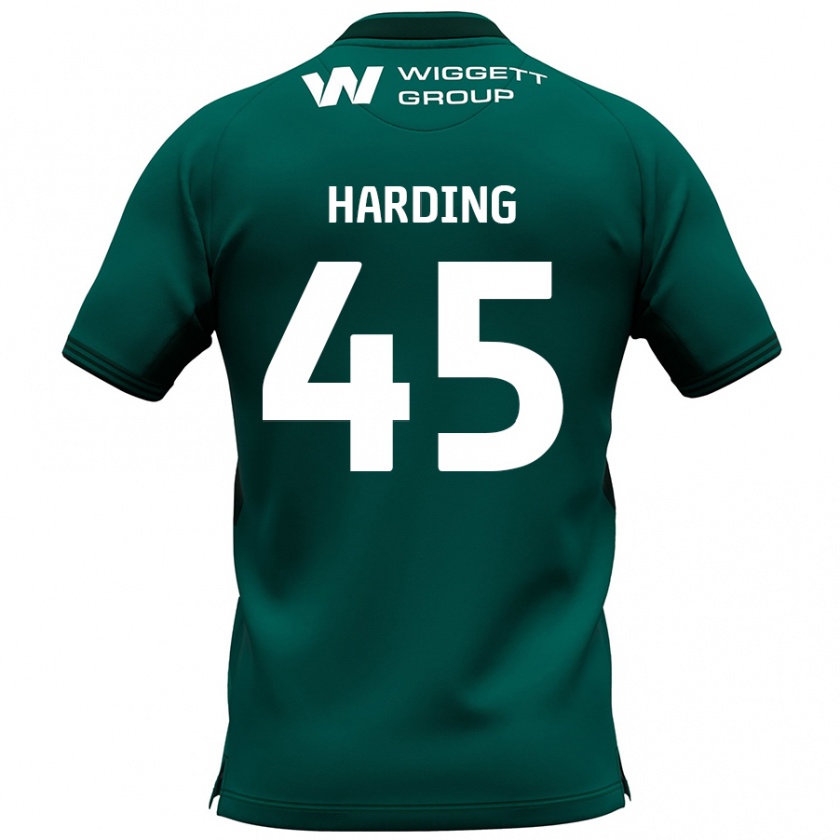 Kandiny Enfant Maillot Wes Harding #45 Vert Tenues Extérieur 2024/25 T-Shirt