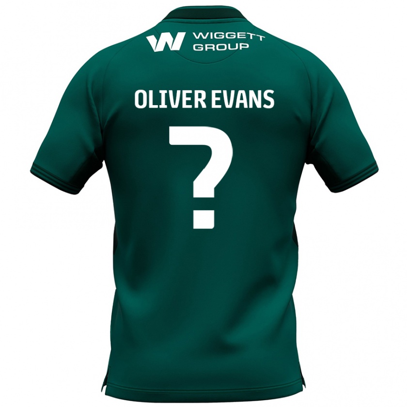 Kandiny Enfant Maillot Oliver Evans #0 Vert Tenues Extérieur 2024/25 T-Shirt