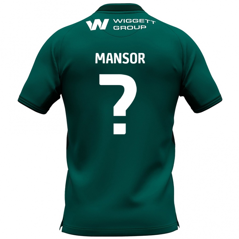 Kandiny Enfant Maillot Elias Mansor #0 Vert Tenues Extérieur 2024/25 T-Shirt