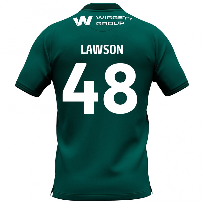 Kandiny Enfant Maillot Sha'mar Lawson #48 Vert Tenues Extérieur 2024/25 T-Shirt