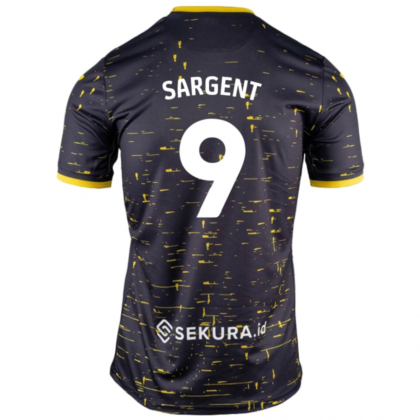 Kandiny Enfant Maillot Josh Sargent #9 Noir Jaune Tenues Extérieur 2024/25 T-Shirt