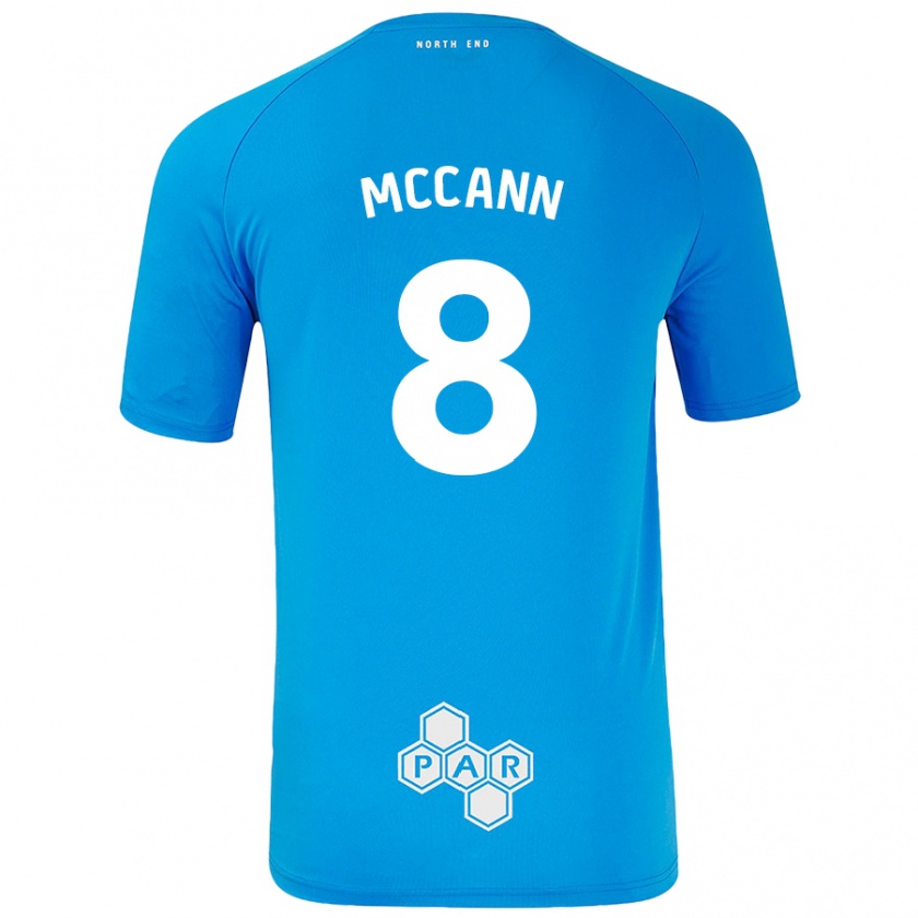 Kandiny Enfant Maillot Ali Mccann #8 Bleu Ciel Tenues Extérieur 2024/25 T-Shirt