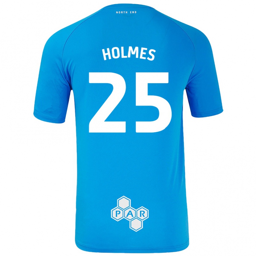 Kandiny Enfant Maillot Duane Holmes #25 Bleu Ciel Tenues Extérieur 2024/25 T-Shirt