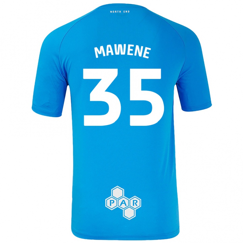 Kandiny Enfant Maillot Noah Mawene #35 Bleu Ciel Tenues Extérieur 2024/25 T-Shirt