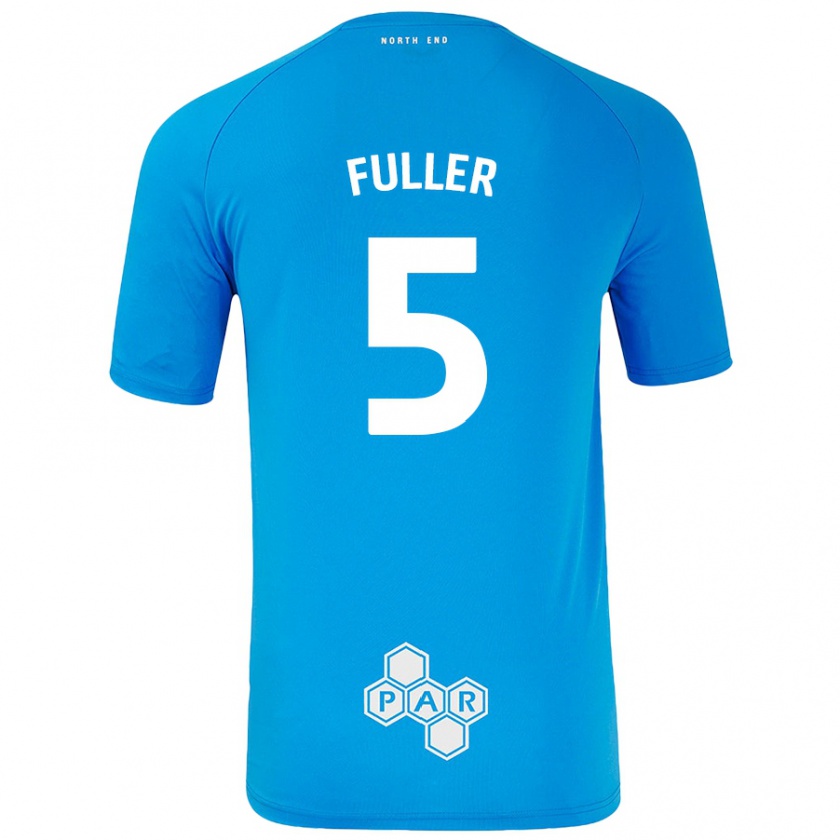 Kandiny Enfant Maillot Olivia Fuller #5 Bleu Ciel Tenues Extérieur 2024/25 T-Shirt