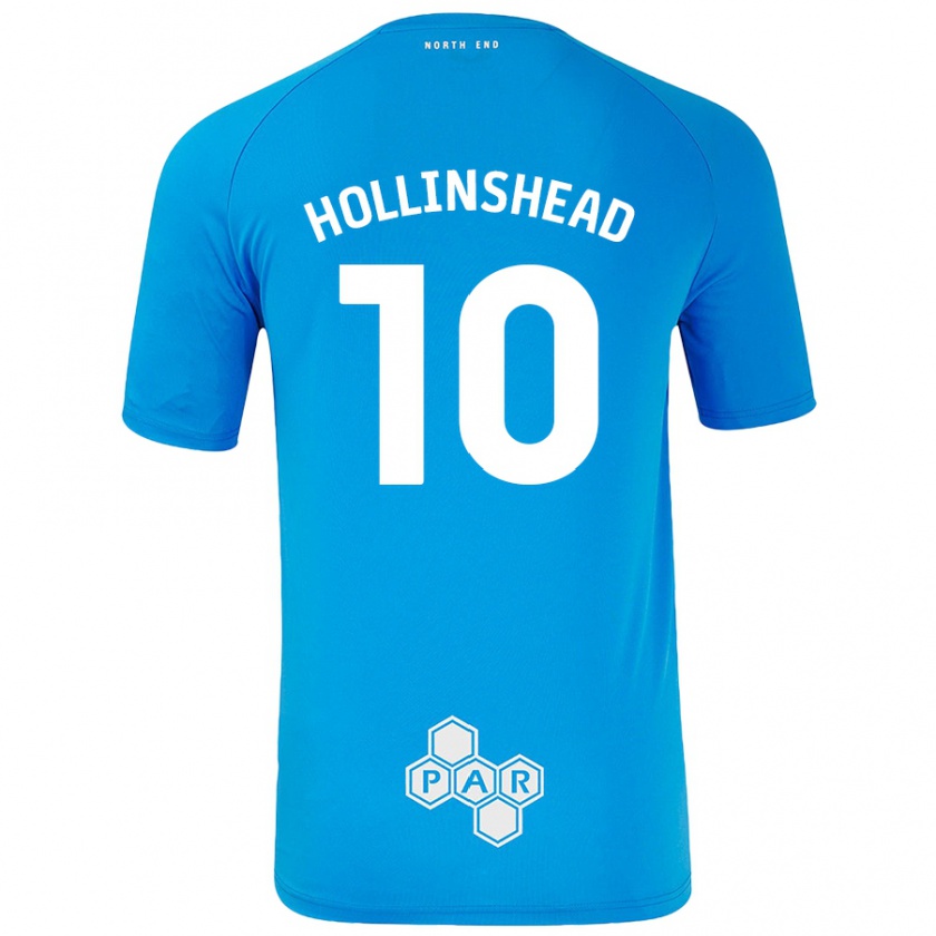 Kandiny Enfant Maillot Emily Hollinshead #10 Bleu Ciel Tenues Extérieur 2024/25 T-Shirt