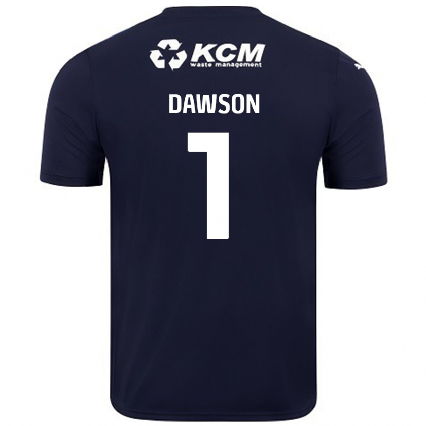 Kandiny Enfant Maillot Cameron Dawson #1 Bleu Marine Tenues Extérieur 2024/25 T-Shirt