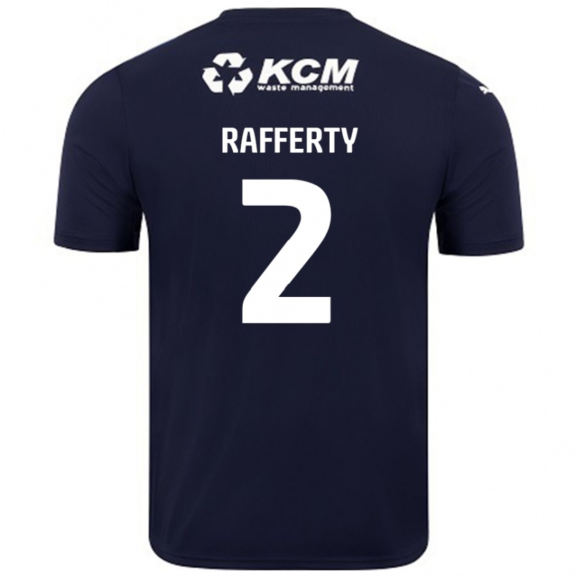 Kandiny Enfant Maillot Joe Rafferty #2 Bleu Marine Tenues Extérieur 2024/25 T-Shirt