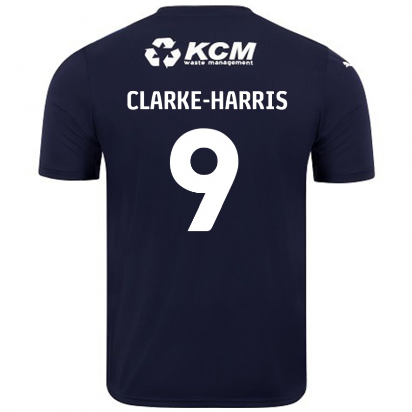 Kandiny Enfant Maillot Jonson Clarke-Harris #9 Bleu Marine Tenues Extérieur 2024/25 T-Shirt