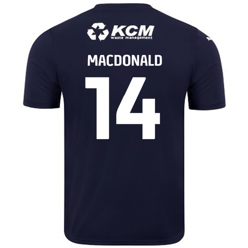 Kandiny Enfant Maillot Alex Macdonald #14 Bleu Marine Tenues Extérieur 2024/25 T-Shirt