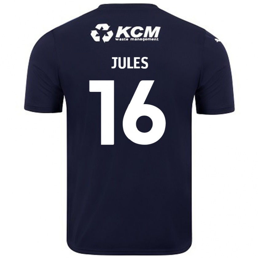 Kandiny Enfant Maillot Zak Jules #16 Bleu Marine Tenues Extérieur 2024/25 T-Shirt