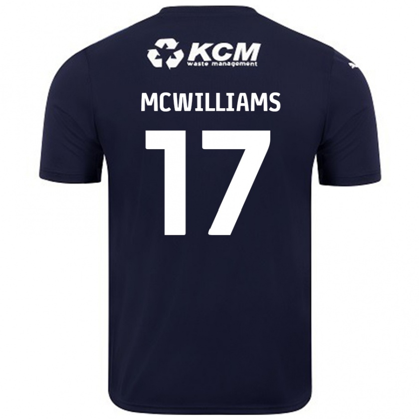 Kandiny Enfant Maillot Shaun Mcwilliams #17 Bleu Marine Tenues Extérieur 2024/25 T-Shirt