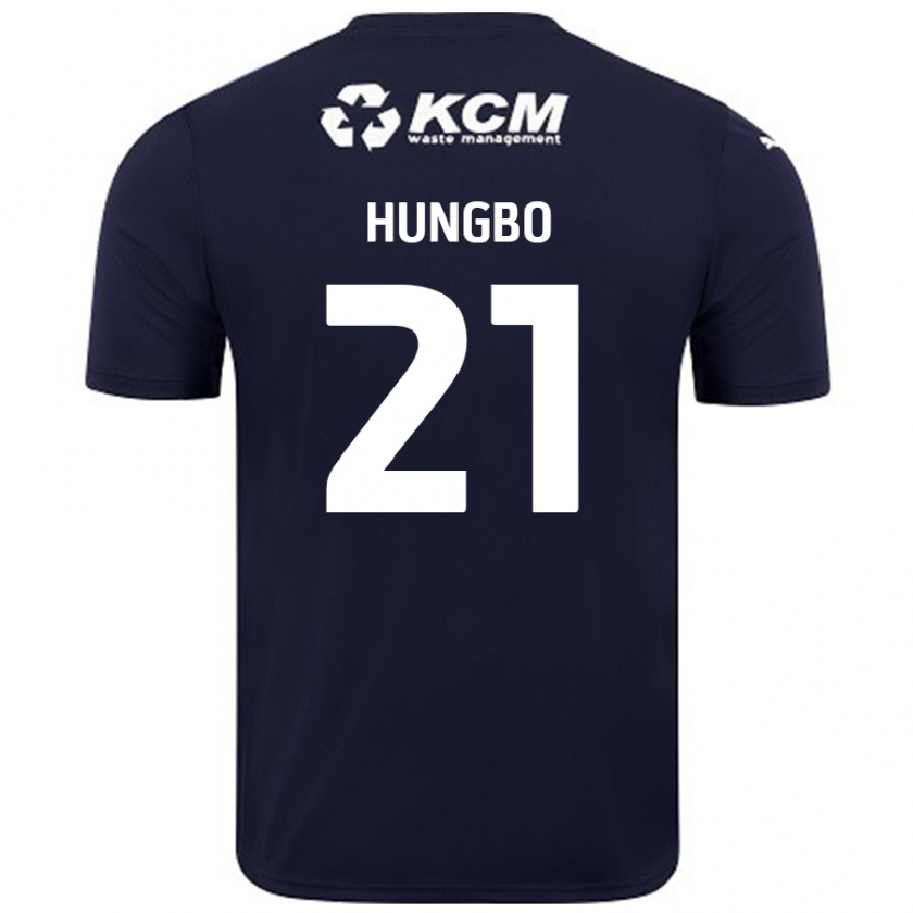 Kandiny Enfant Maillot Joseph Hungbo #21 Bleu Marine Tenues Extérieur 2024/25 T-Shirt