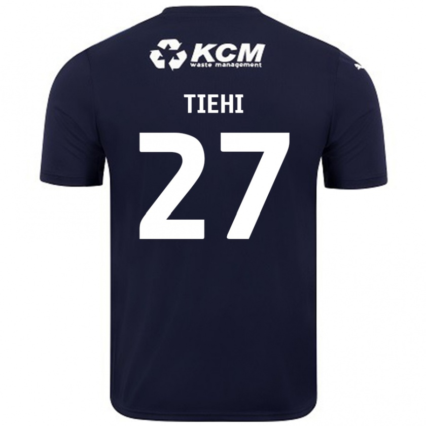 Kandiny Enfant Maillot Christ Tiehi #27 Bleu Marine Tenues Extérieur 2024/25 T-Shirt