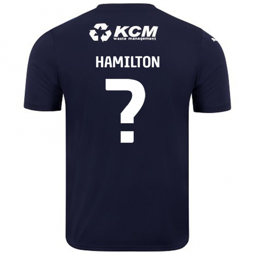 Kandiny Enfant Maillot Bailey Hamilton #0 Bleu Marine Tenues Extérieur 2024/25 T-Shirt