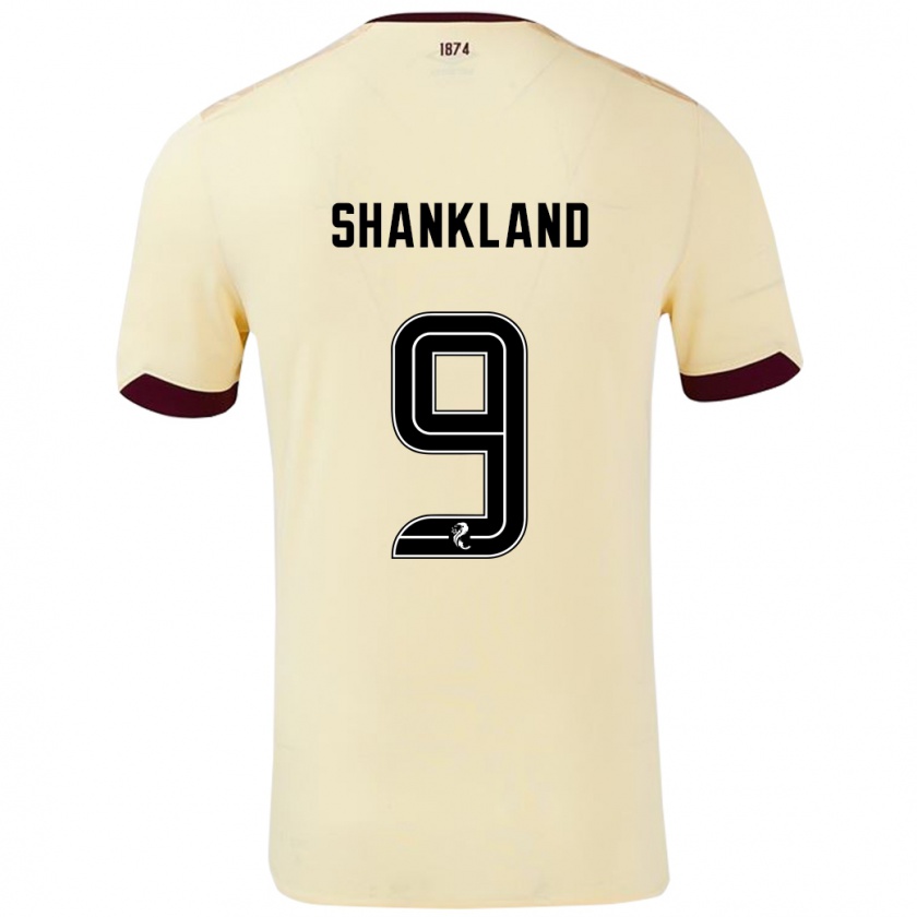 Kandiny Enfant Maillot Lawrence Shankland #9 Crème Bordeaux Tenues Extérieur 2024/25 T-Shirt