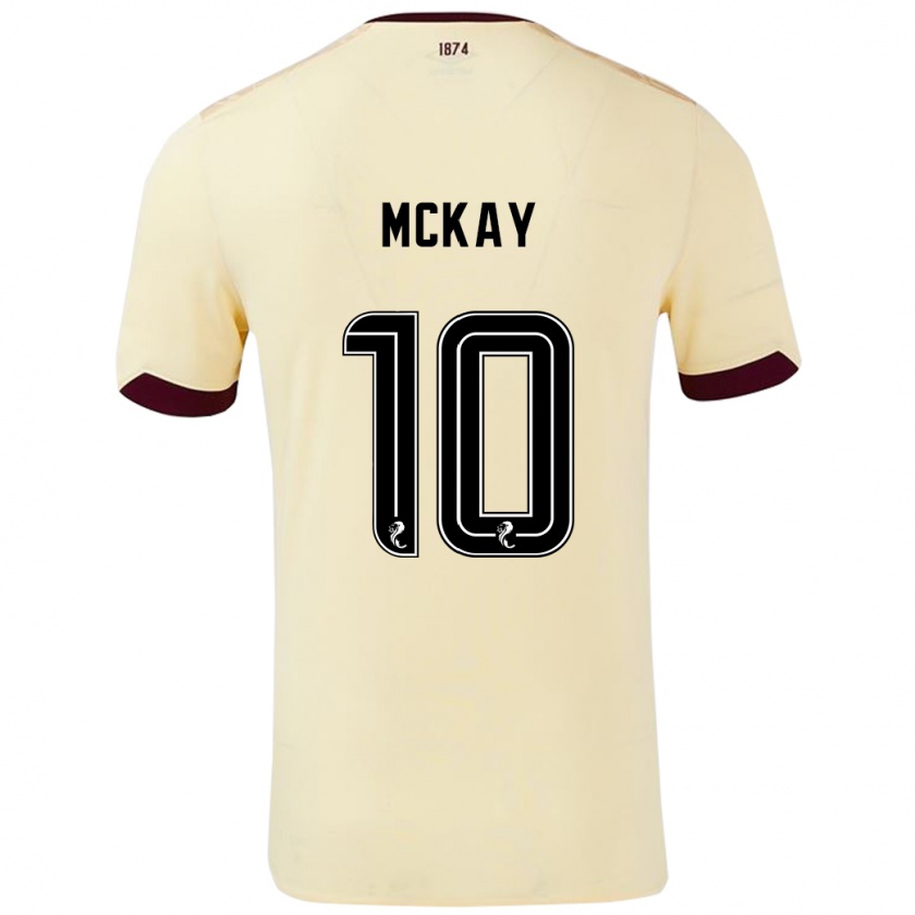 Kandiny Enfant Maillot Barrie Mckay #10 Crème Bordeaux Tenues Extérieur 2024/25 T-Shirt