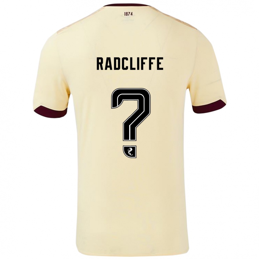 Kandiny Enfant Maillot Josh Radcliffe #0 Crème Bordeaux Tenues Extérieur 2024/25 T-Shirt