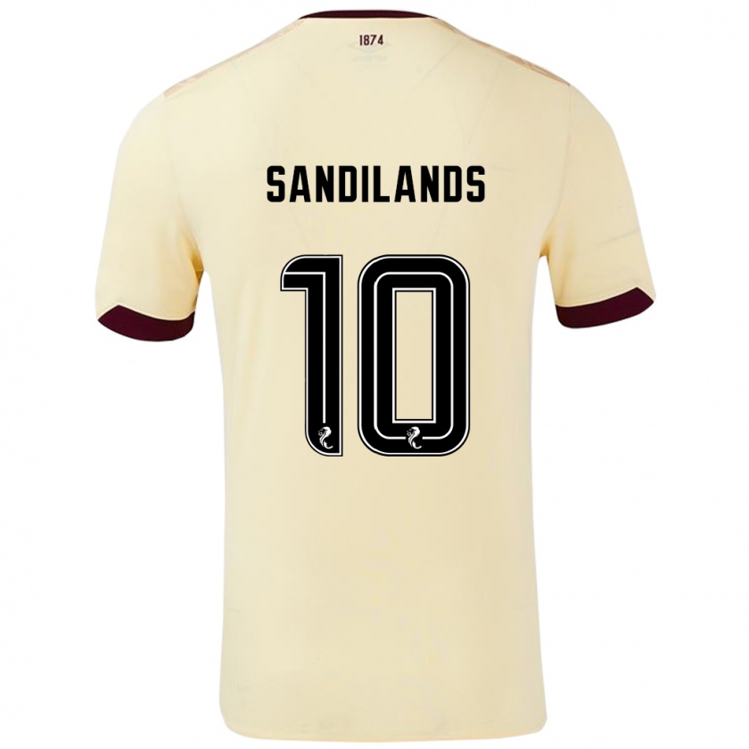 Kandiny Enfant Maillot Callum Sandilands #10 Crème Bordeaux Tenues Extérieur 2024/25 T-Shirt