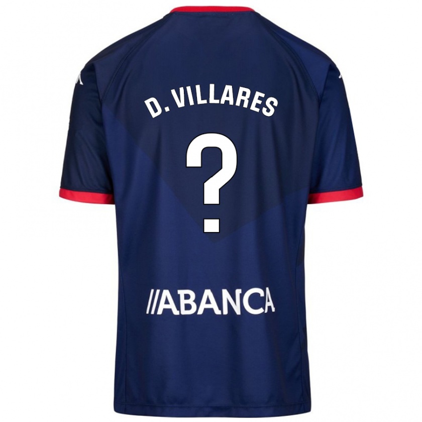 Kandiny Enfant Maillot Diego Villares #8 Bleu Marine Tenues Extérieur 2024/25 T-Shirt