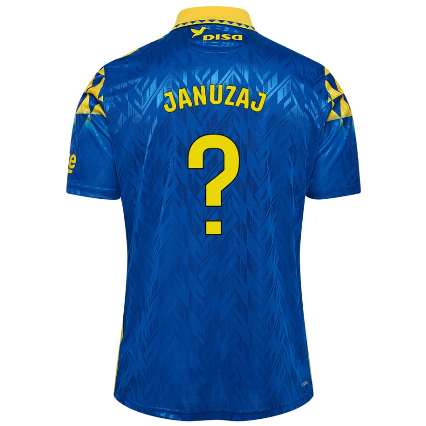 Kandiny Enfant Maillot Adnan Januzaj #0 Bleu Jaune Tenues Extérieur 2024/25 T-Shirt