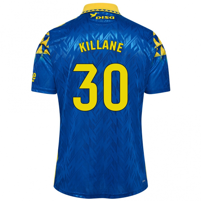 Kandiny Enfant Maillot Álvaro Killane #30 Bleu Jaune Tenues Extérieur 2024/25 T-Shirt