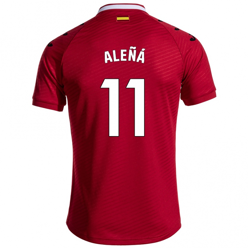 Kandiny Enfant Maillot Carles Aleñá #11 Rouge Foncé Tenues Extérieur 2024/25 T-Shirt