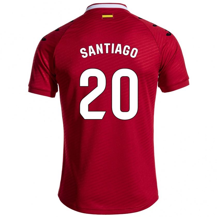 Kandiny Enfant Maillot Yellu Santiago #20 Rouge Foncé Tenues Extérieur 2024/25 T-Shirt