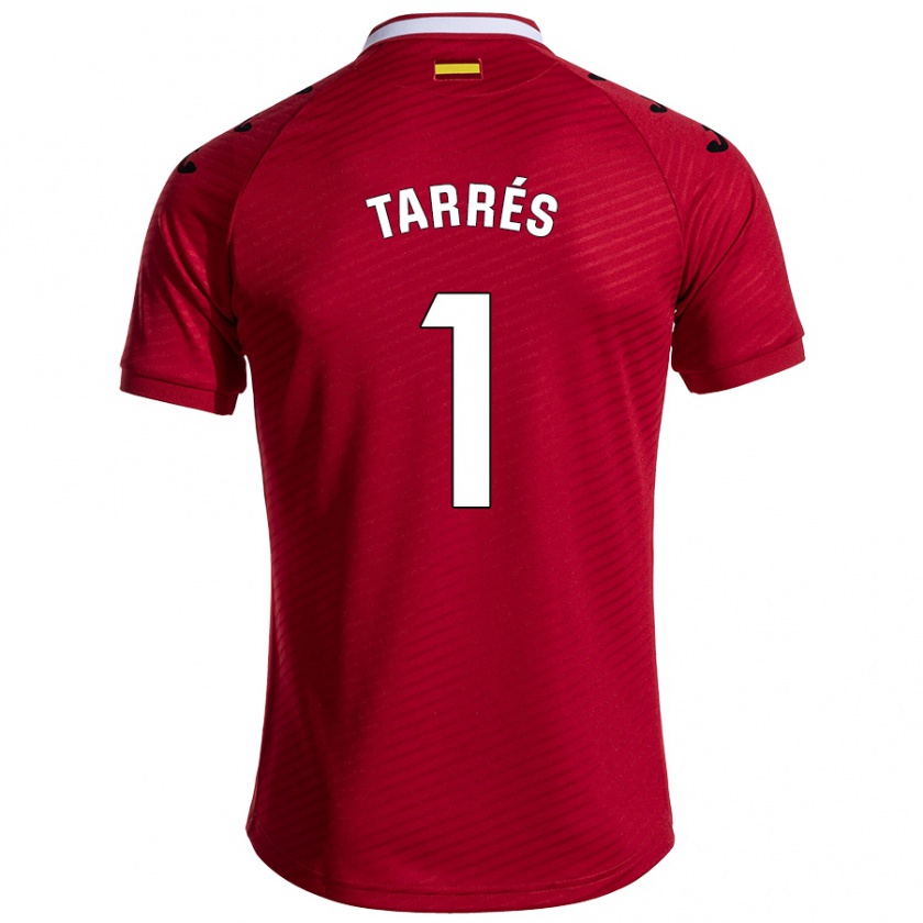 Kandiny Enfant Maillot Lluis Tarrés #1 Rouge Foncé Tenues Extérieur 2024/25 T-Shirt