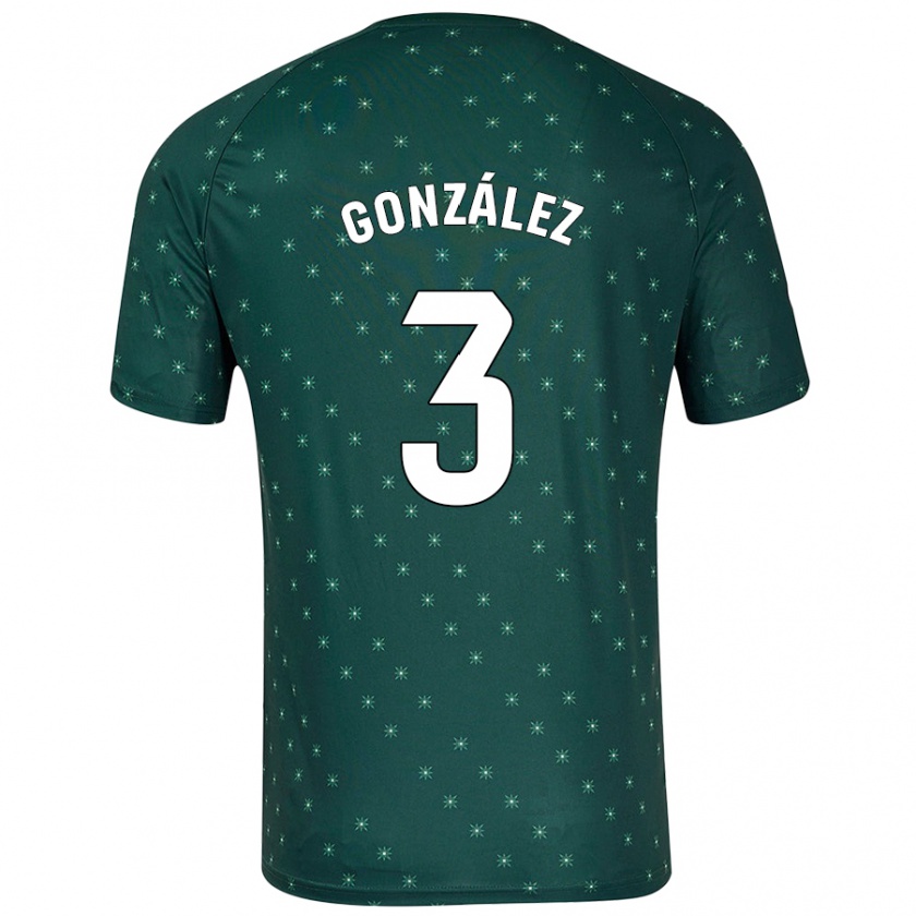 Kandiny Enfant Maillot Edgar González #3 Vert Foncé Tenues Extérieur 2024/25 T-Shirt