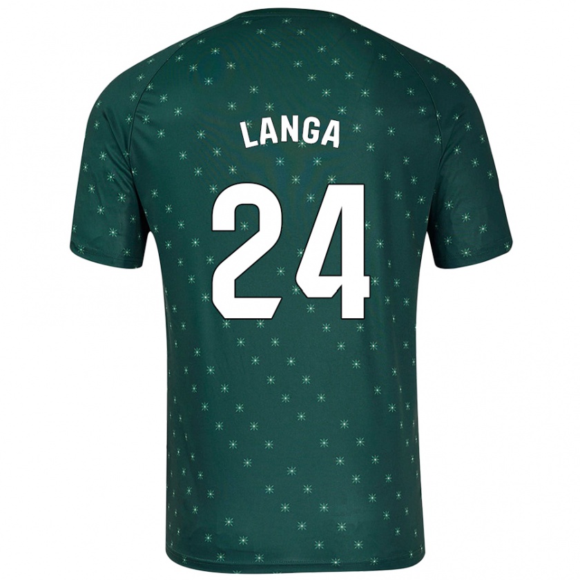 Kandiny Enfant Maillot Bruno Langa #24 Vert Foncé Tenues Extérieur 2024/25 T-Shirt