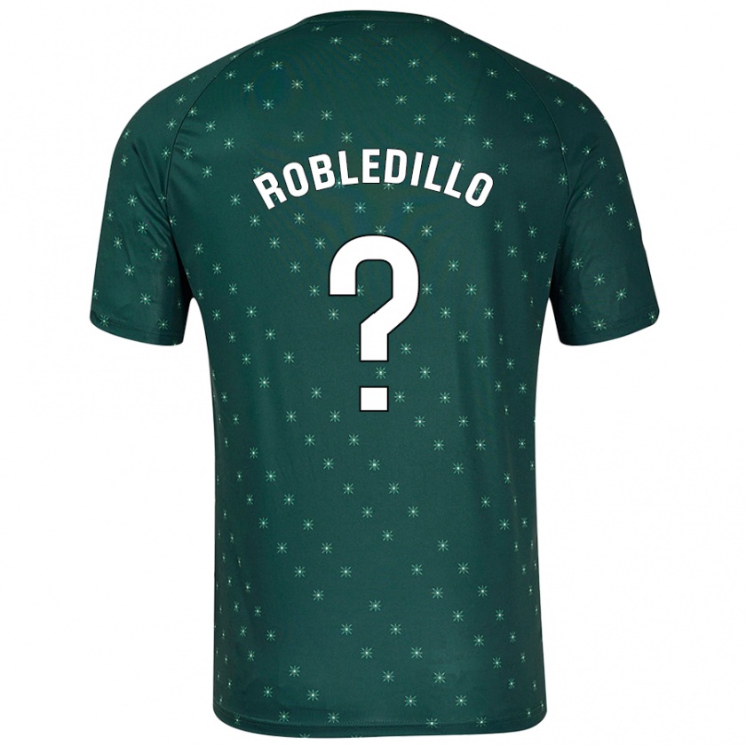 Kandiny Enfant Maillot Pedro Robledillo #0 Vert Foncé Tenues Extérieur 2024/25 T-Shirt