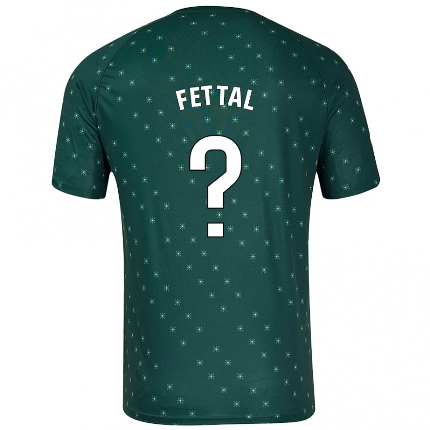 Kandiny Enfant Maillot Rachad Fettal #0 Vert Foncé Tenues Extérieur 2024/25 T-Shirt