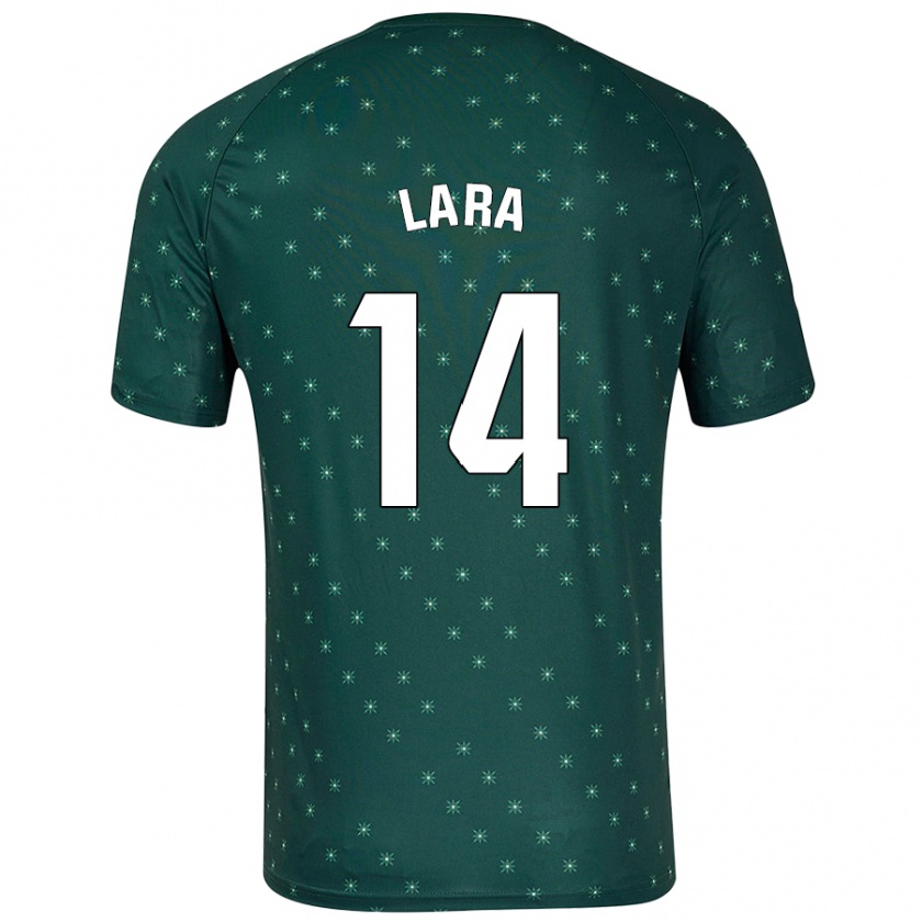 Kandiny Enfant Maillot Luis Lara #14 Vert Foncé Tenues Extérieur 2024/25 T-Shirt