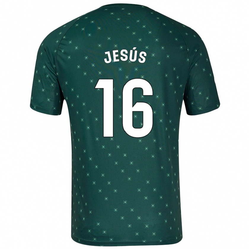 Kandiny Enfant Maillot Antonio Jesús #16 Vert Foncé Tenues Extérieur 2024/25 T-Shirt