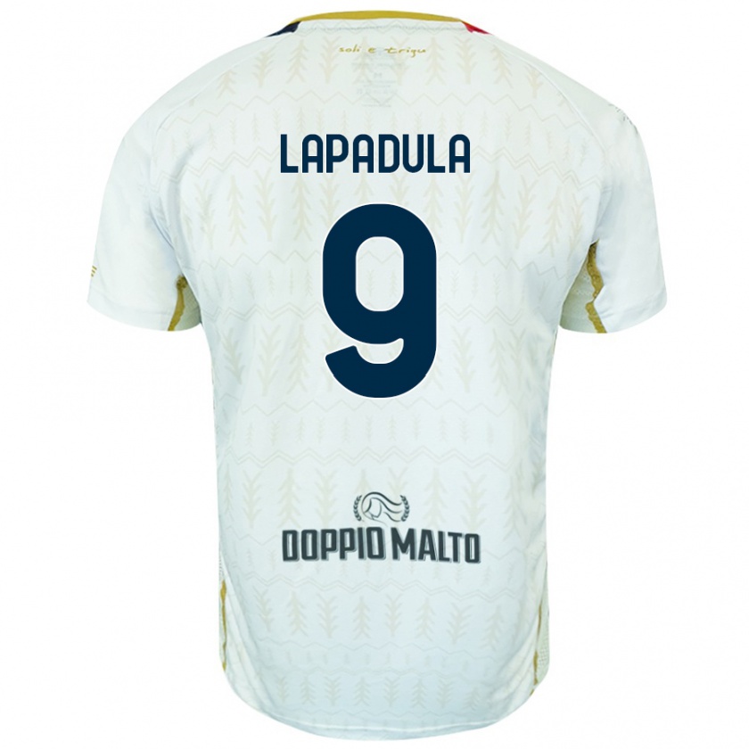 Kandiny Enfant Maillot Gianluca Lapadula #9 Blanc Tenues Extérieur 2024/25 T-Shirt