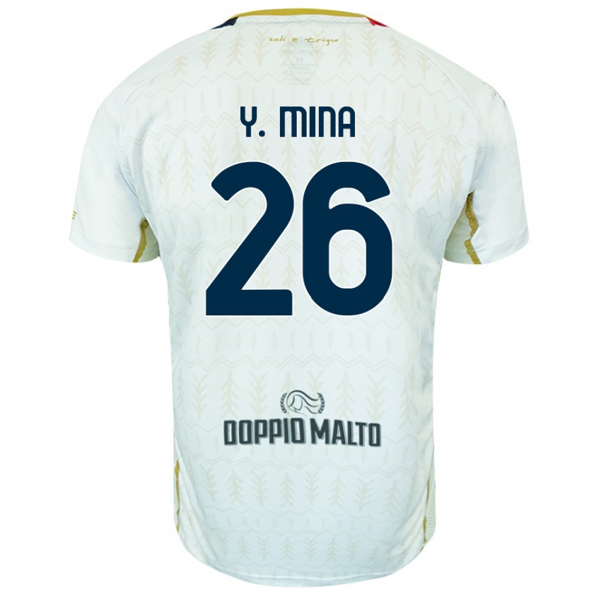 Kandiny Enfant Maillot Yerry Mina #26 Blanc Tenues Extérieur 2024/25 T-Shirt