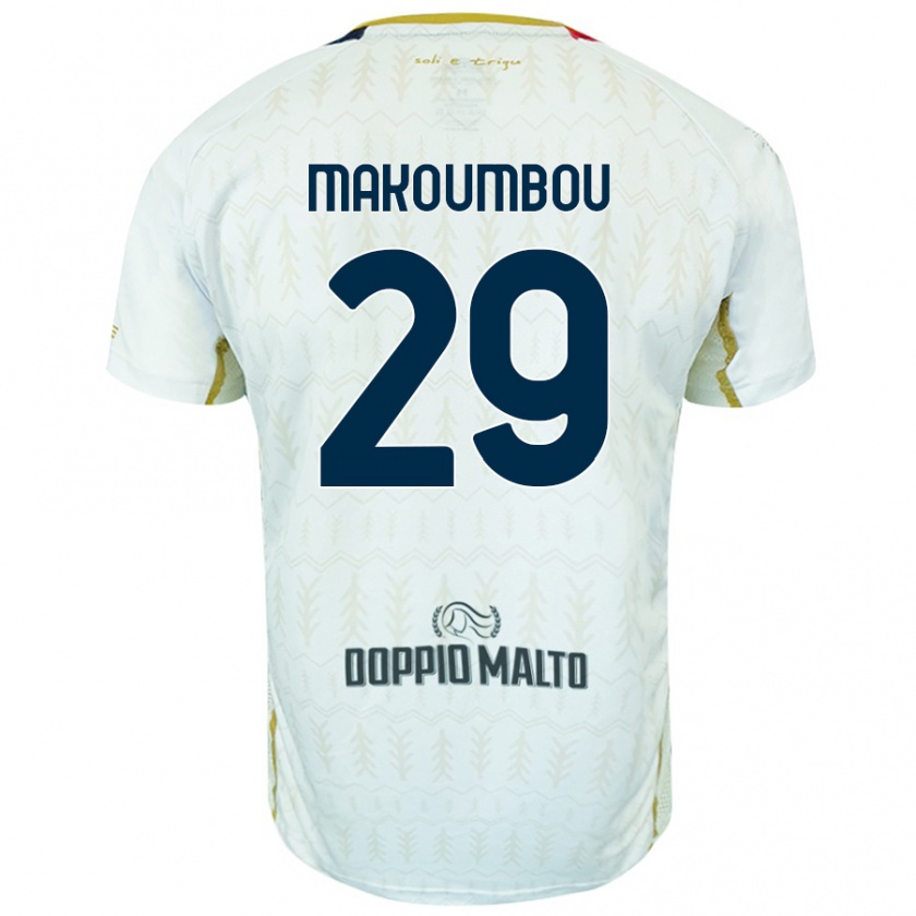 Kandiny Enfant Maillot Antoine Makoumbou #29 Blanc Tenues Extérieur 2024/25 T-Shirt