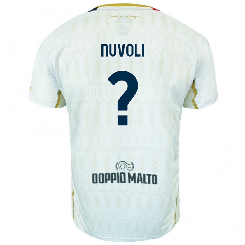 Kandiny Enfant Maillot Matteo Nuvoli #0 Blanc Tenues Extérieur 2024/25 T-Shirt