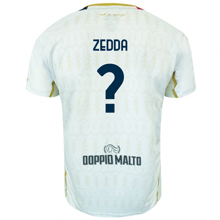 Kandiny Enfant Maillot Diego Zedda #0 Blanc Tenues Extérieur 2024/25 T-Shirt