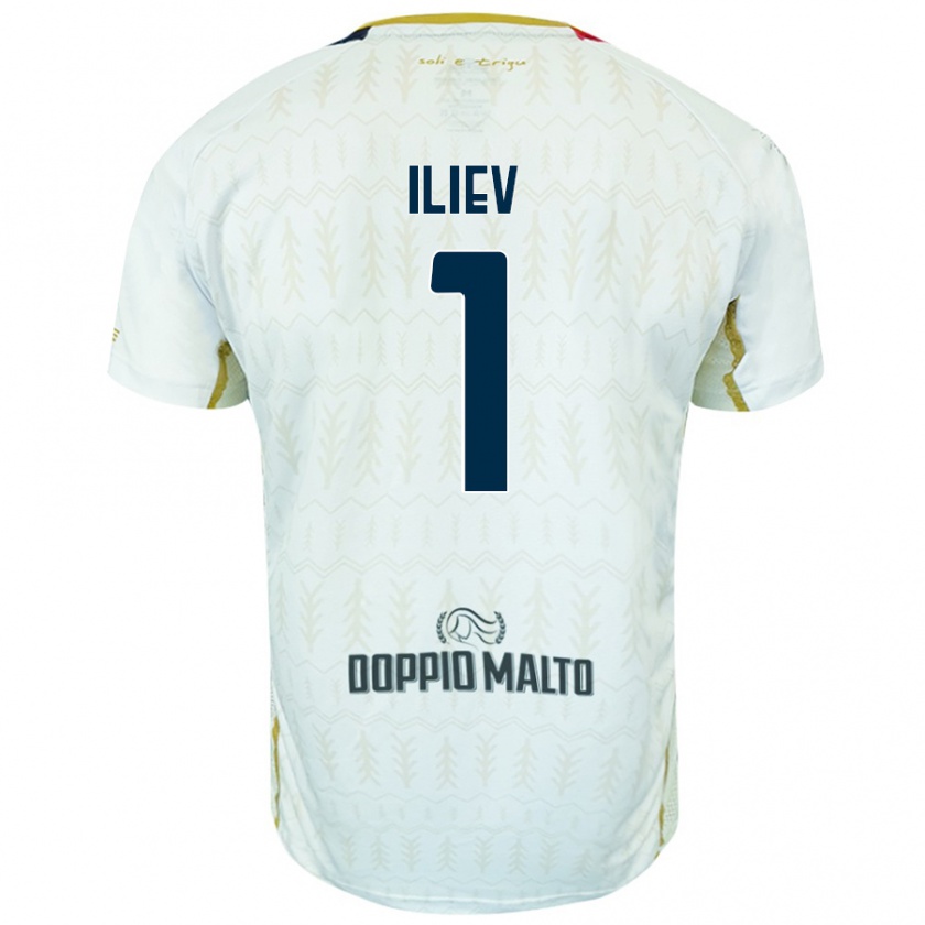 Kandiny Enfant Maillot Velizar-Iliya Iliev #1 Blanc Tenues Extérieur 2024/25 T-Shirt