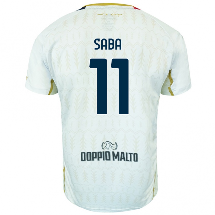 Kandiny Enfant Maillot Alessio Saba #11 Blanc Tenues Extérieur 2024/25 T-Shirt